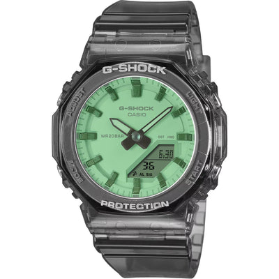 Casio G-Shock GMA-P2100SR-1AER (lägg gtin) analog unisexklocka med grön urtavla och armband i resin