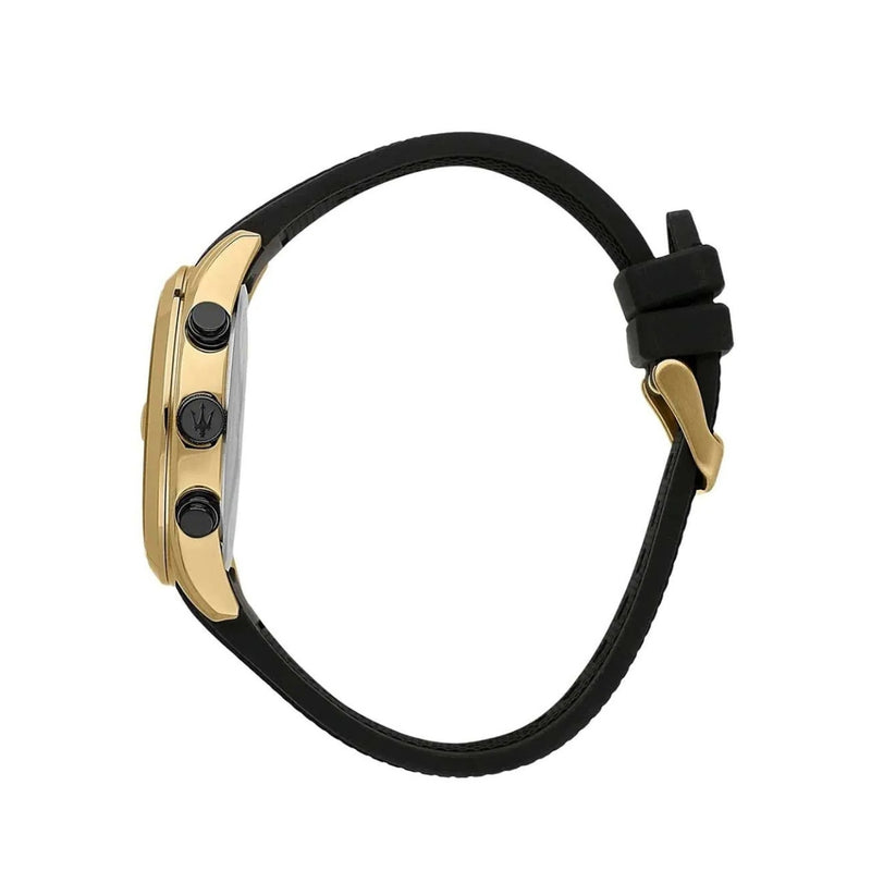 Maserati Attrazione R8851151001 analog herrklocka med vit urtavla och armband i läder