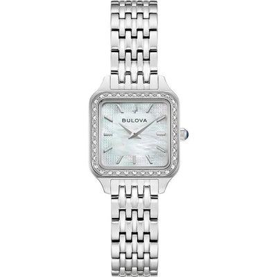 Bulova Sutton 96R256 analog damklocka med flerfärgad urtavla och armband i rostfritt stål
