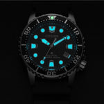 Citizen Eco-Drive Promaster Marine EO2020-08E analog herrklocka med svart urtavla och armband i silikon