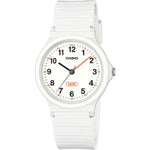 Casio Timeless LQ-24B-7BEF analog unisexklocka med vit urtavla och armband i resin
