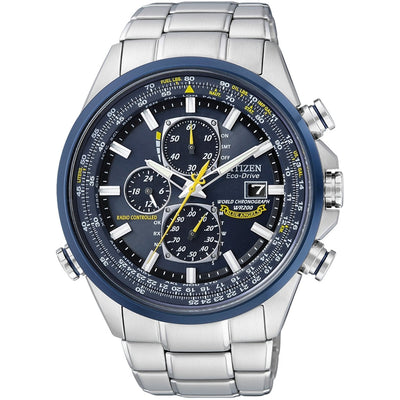 Citizen Promaster Skyhawk Blue Angel AT8020-54L analog herrklocka med blå urtavla och armband i rostfritt stål