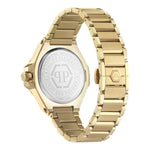 Philipp Plein Royal Gold PWBDA0824 analog damklocka med svart urtavla och armband i rostfritt stål
