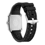 Philipp Plein Offshore PWMAA0122 analog damklocka med silver urtavla och armband i gummi