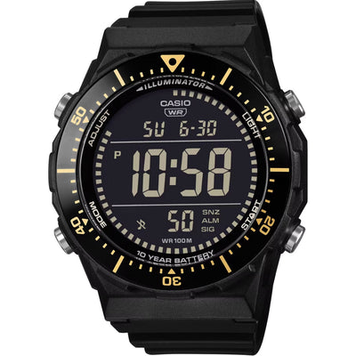Casio Timeless AE-1700H-1BVEF digital herrklocka med svart urtavla och armband i resin
