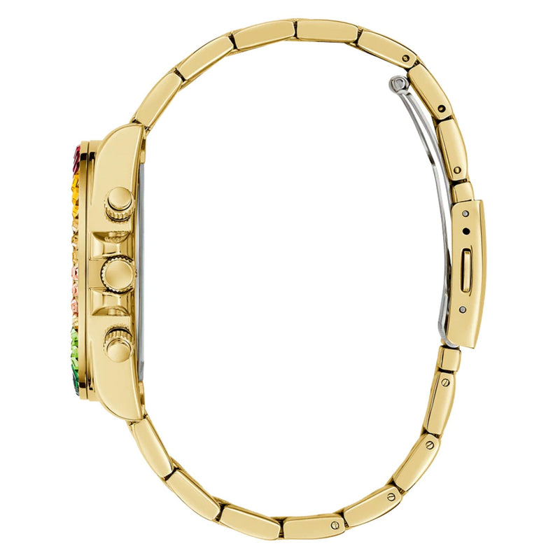 Guess Halo GW0690L4 analog damklocka med guld urtavla och armband i rostfritt stål