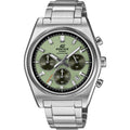 Casio Edifice Chronograph EFB-730D-3AVUEF analog herrklocka med grön urtavla och armband i rostfritt stål