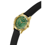 Guess Starstruck GW0766L3 analog damklocka med grön urtavla och armband i gummi