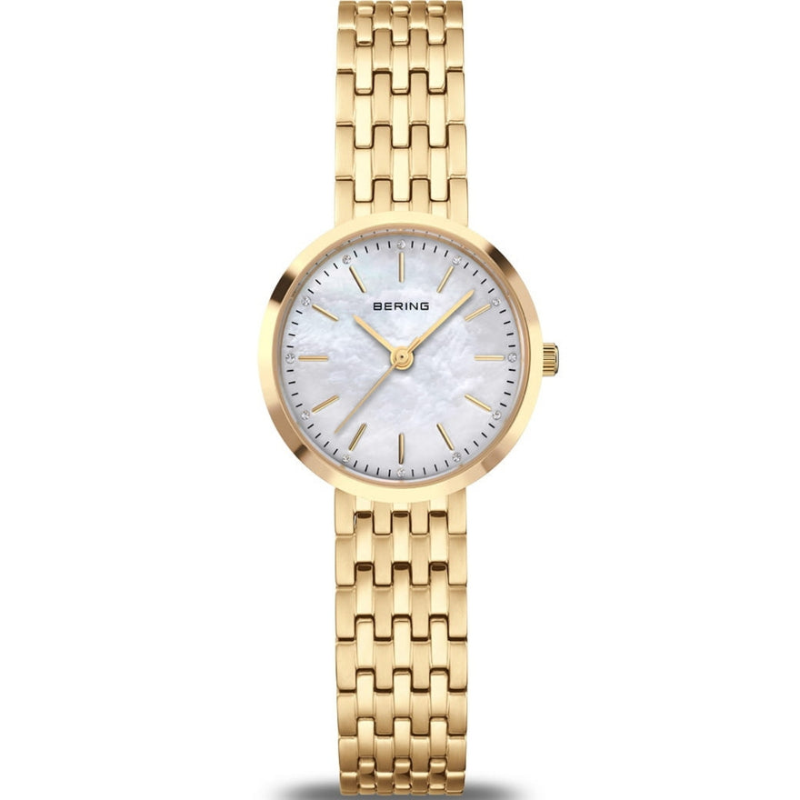 Bering Classic 19126-734 analog damklocka med pärlemor urtavla och armband i rostfritt stål