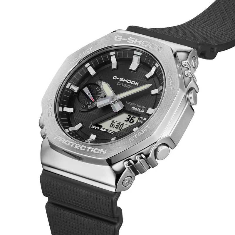 Casio G-Shock GBM-2100-1AER ana-digi herrklocka med svart urtavla och armband i resin