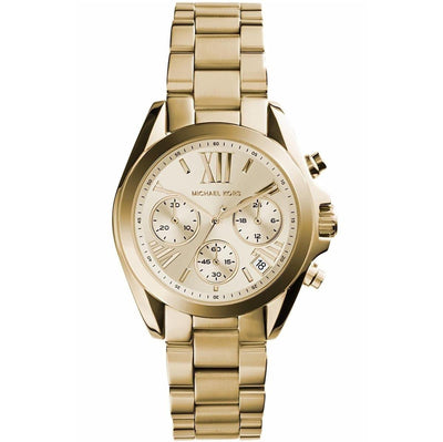 Michael Kors Bradshaw MK5798 analog damklocka med guld urtavla och armband i rostfritt stål