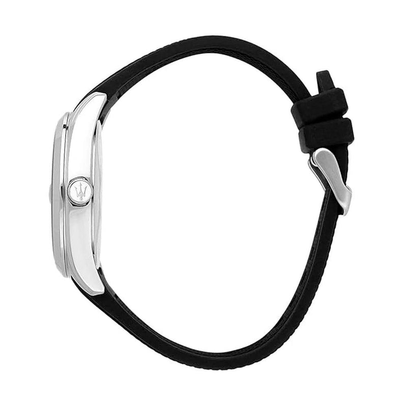 Maserati Attrazione ð43mm R8851151006 analog herrklocka med vit urtavla och armband i läder