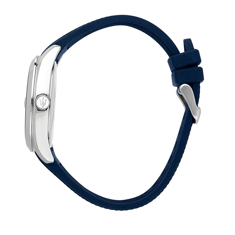 Maserati Attrazione R8851151007 analog herrklocka med vit urtavla och armband i läder