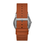 Skagen Melbye Titanium Ø40mm SKW6906 analog herrklocka med blå urtavla och armband i läder