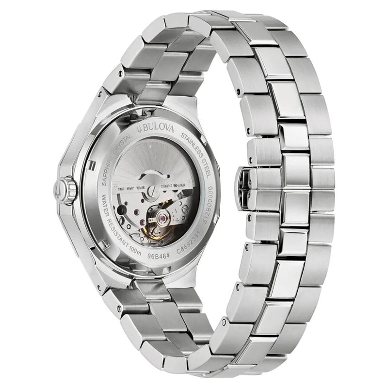 Bulova Classic 96B464 analog herrklocka med grön urtavla och armband i rostfritt stål