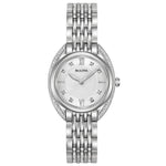 Bulova Classic 96R212 analog damklocka med silver urtavla och armband i rostfritt stål
