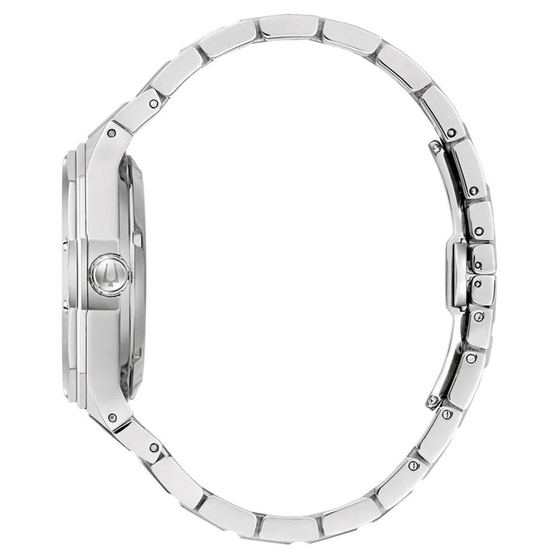 Bulova Classic 96B462 analog herrklocka med blå urtavla och armband i rostfritt stål