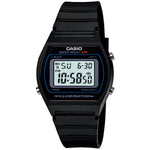 Casio Timeless W-202-1AVEF digital herrklocka med svart urtavla och armband i resin