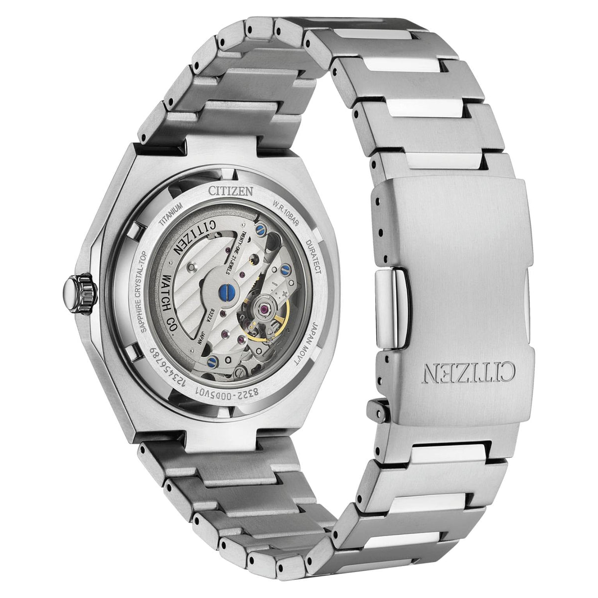 Citizen Automatic Titanium Zenshin 60 NK5020-58P analog herrklocka med koppar urtavla och armband i titan