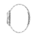 Bulova Surveyor 96P242 analog damklocka med silver urtavla och armband i rostfritt stål
