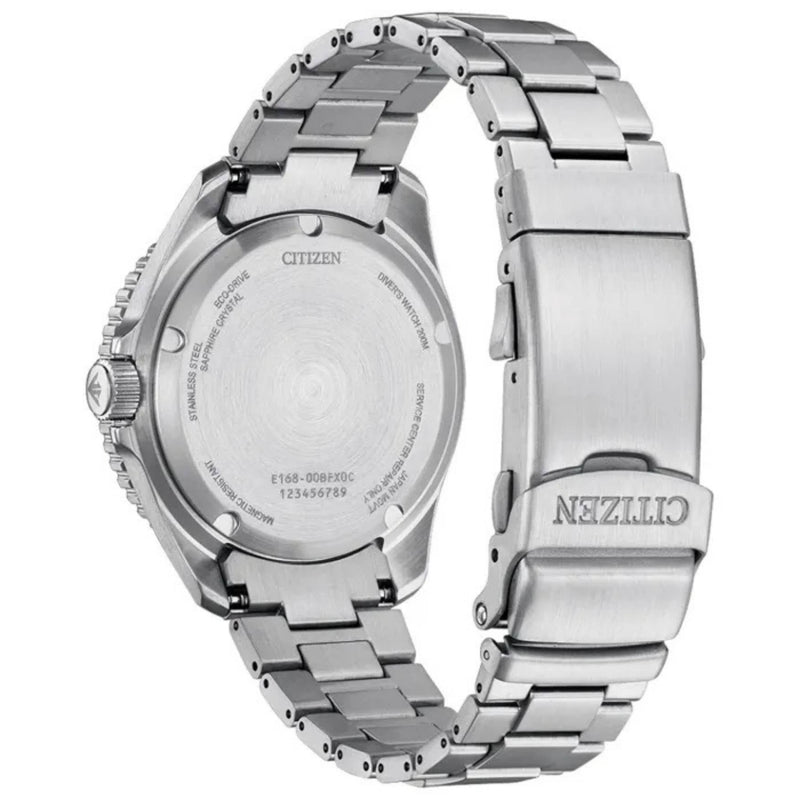 Citizen Eco-Drive Pro Marine BN0269-50W analog herrklocka med grön urtavla och armband i rostfritt stål