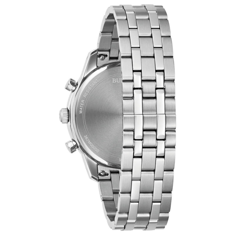 Bulova Klassisk 96B411 analog herrklocka med silver urtavla och armband i rostfritt stål