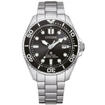 Citizen Promaster Eco-Drive BN0261-51E analog herrklocka med svart urtavla och armband i rostfritt stål