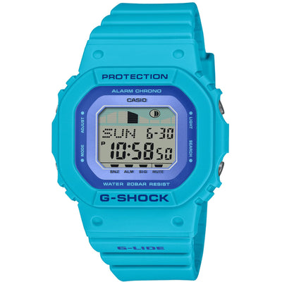 Casio G-Shock GLX-S5610-2ER digital damklocka med blå urtavla och armband i resin