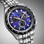 Citizen Eco-Drive Radio Controlled CB5874-81L analog herrklocka med blå urtavla och armband i rostfritt stål