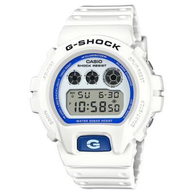 Casio G-Shock DW-6900HDS-7ER digital herrklocka med vit urtavla och armband i resin