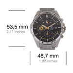 Casio Edifice Classic EFR-556D-1AVUEF analog herrklocka med grå urtavla och armband i rostfritt stål