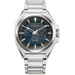 Citizen Series 8 Automatic NA1010-84X analog herrklocka med blå urtavla och armband i rostfritt stål