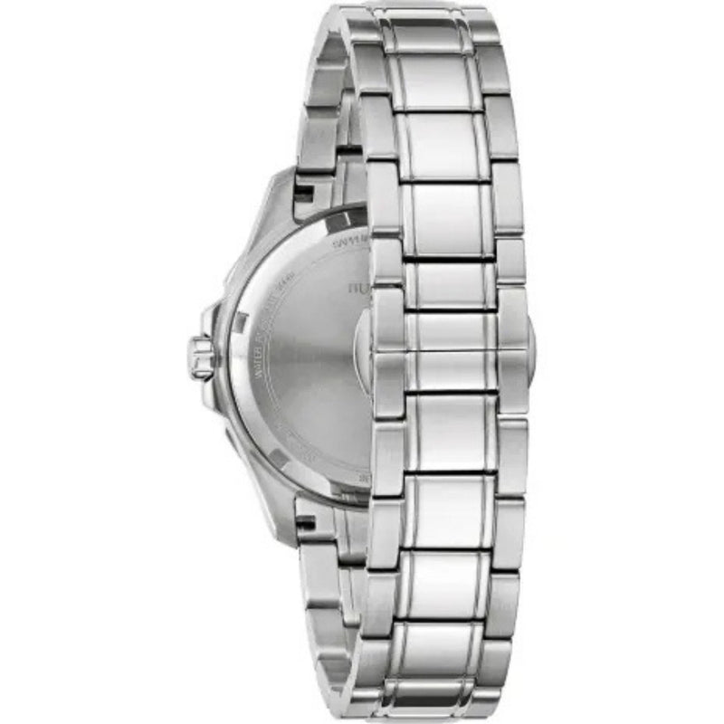 Bulova Marine Star 96P248 analog damklocka med blå urtavla och armband i rostfritt stål