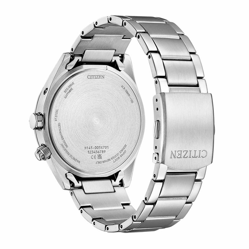 Citizen Eco-Drive Radio Controlled CB0270-87L analog herrklocka med blå urtavla och armband i rostfritt stål