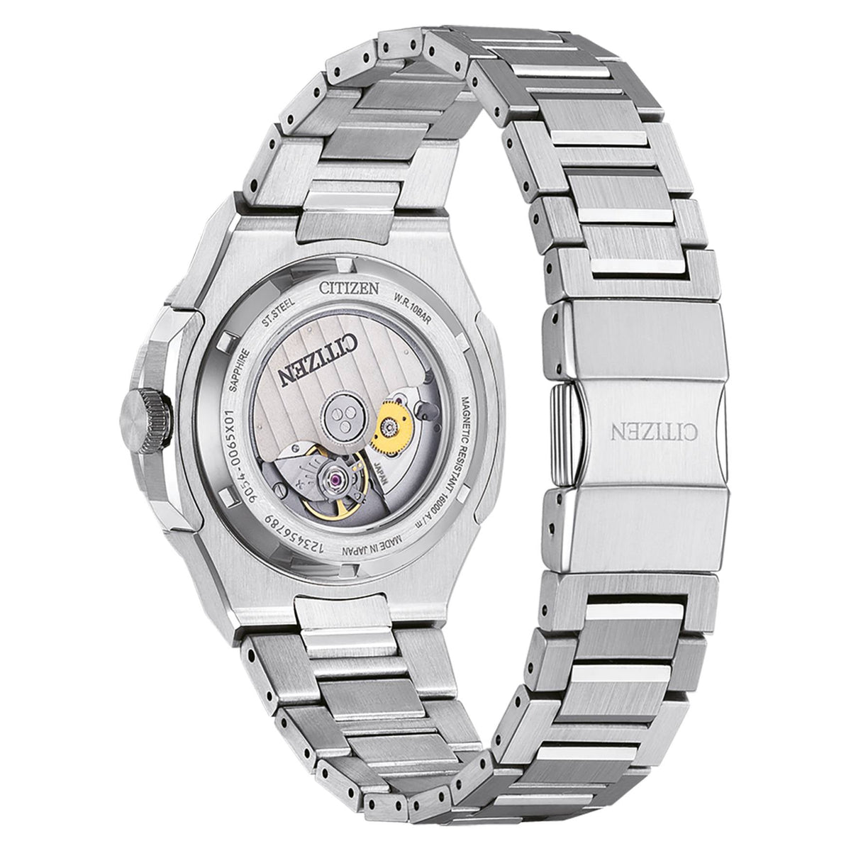 Citizen Series 8 GMT NB6031-56E analog herrklocka med blå urtavla och armband i rostfritt stål