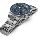 Hamilton Khaki Aviation Converter Auto Chrono H76746140 analog herrklocka med blå urtavla och armband i rostfritt stål