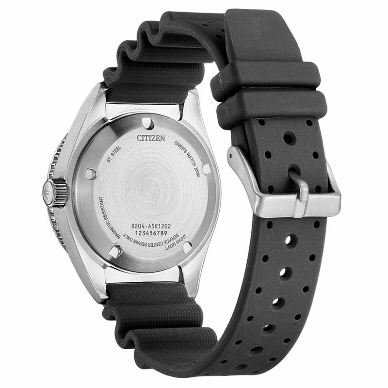 Citizen PROMASTER Mechanical Diver NY0129-07L analog unisexklocka med blå urtavla och armband i gummi