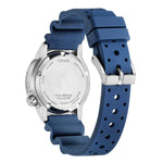 Citizen Eco-Drive Promaster Dive EO2021-05L analog damklocka med blå urtavla och armband i silikon