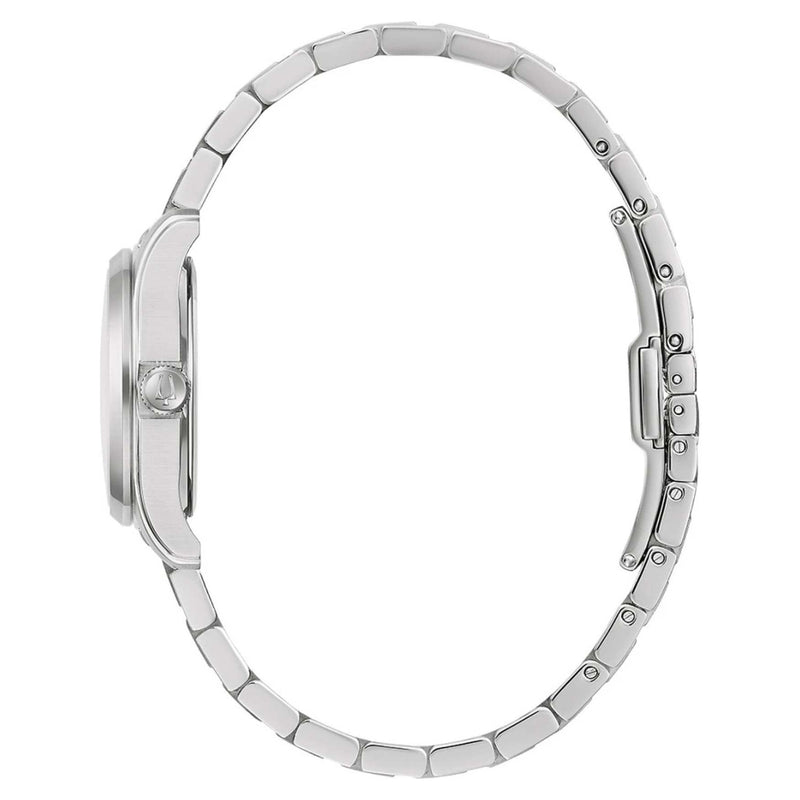 Bulova Surveyor 96M163 analog damklocka med blå urtavla och armband i rostfritt stål
