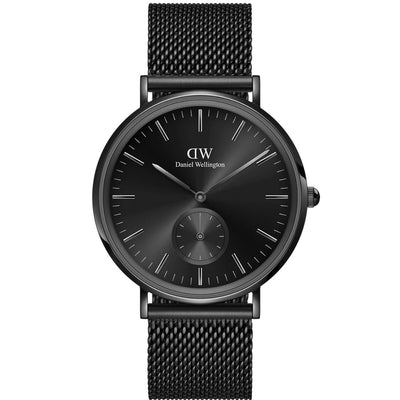 Daniel Wellington Classic Multi-Eye Ashfield Onyx analog herrklocka med svart urtavla och armband i rostfritt stål
