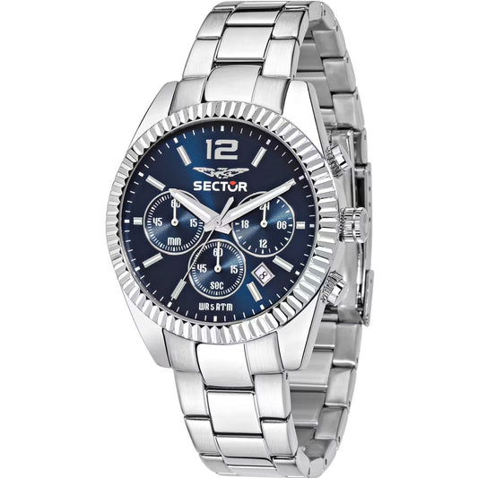 Sector 240 R3273676004 analog herrklocka med blå urtavla och armband i rostfritt stål