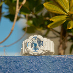Casio G-Shock GA-110HDS-7AER analog unisexklocka med vit urtavla och armband i resin