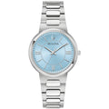 Bulova Classic 96L336 analog damklocka med blå urtavla och armband i rostfritt stål