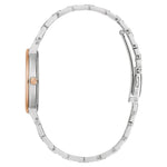 Bulova Classic 98L327 analog damklocka med flerfärgad urtavla och armband i rostfritt stål