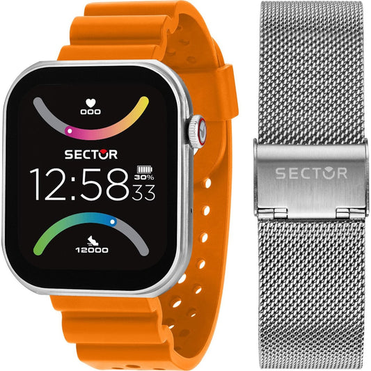 Sector Smartwatch S03 R3251295003 smartwatch herrklocka med svart urtavla och armband i silikon