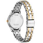 Citizen Eco-Drive Classic FE1246-85A analog damklocka med vit urtavla och armband i rostfritt stål