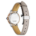 Citizen Ceci EM1166-01Z analog damklocka med beige urtavla och armband i läder