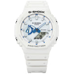 Casio G-Shock GA-2100HDS-7AER analog herrklocka med vit urtavla och armband i resin