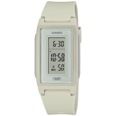 Casio Vintage POP LF-10WH-8EF test digital unisexklocka med grå urtavla och armband i gummi