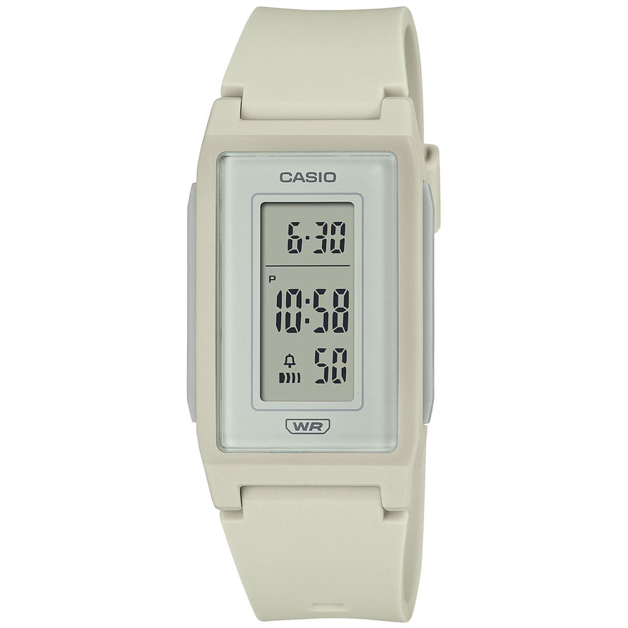 Casio Vintage POP LF-10WH-8EF test digital unisexklocka med grå urtavla och armband i gummi